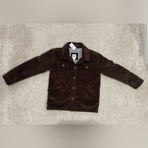 New GAP Dark Brown Corduroy Jacket Little Boys Size6/7